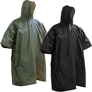 McAllister PVC - Poncho Regenponcho unisex universal Olivgrün Schwarz ciPVCPoncho - LAGERWARE